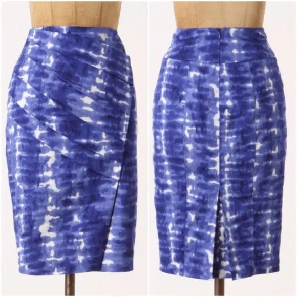 Anthropologie EVA FRANCO ARACA BLUE Skirt size 0 - Picture 1 of 4